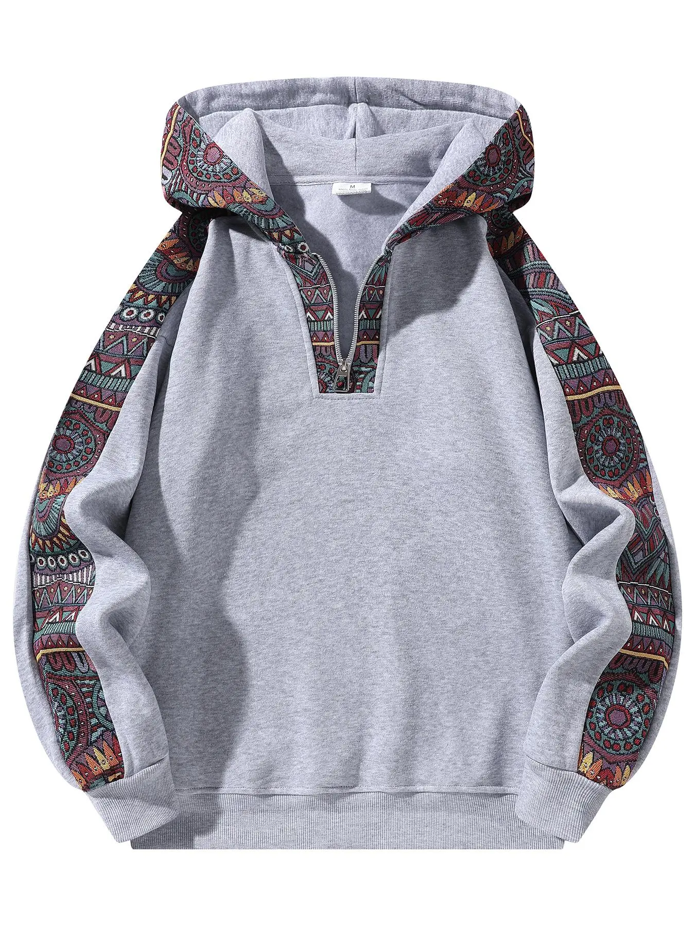 Oversized Boho Tie Dye Knit Pullover, Women's Comfortable Quarter-Zip Sweatshirt, Casual Everyday Tops for Layering Outfits with Jeans, Leggings