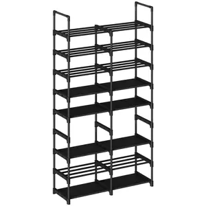 Garvee 8-Tier Shoe Rack - Durable Metal Frame with Removable Fabric Shelves, Tall Space-Saving Organizer for Closets, Entryways, and Living Rooms