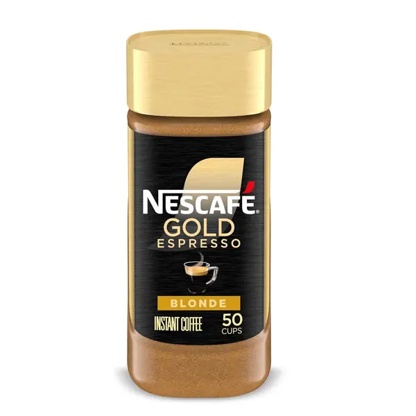 NESCAFÉ Gold Espresso Blonde Instant Coffee, 3.5 oz Jar | Blonde roast instant espresso; single 3.5 oz (100 g) jar