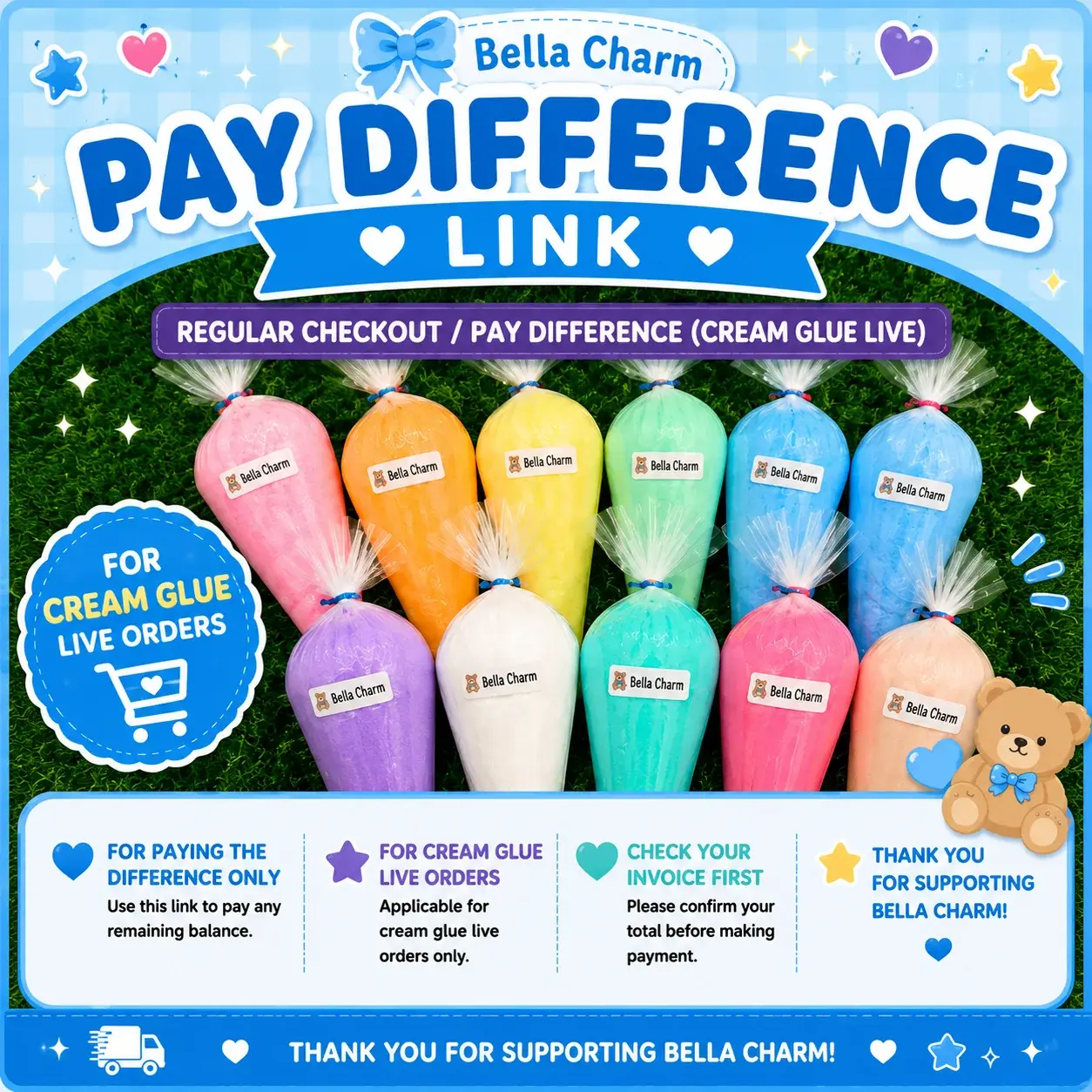 Regular Checkout/Pay Difference (Cream Glue Live)