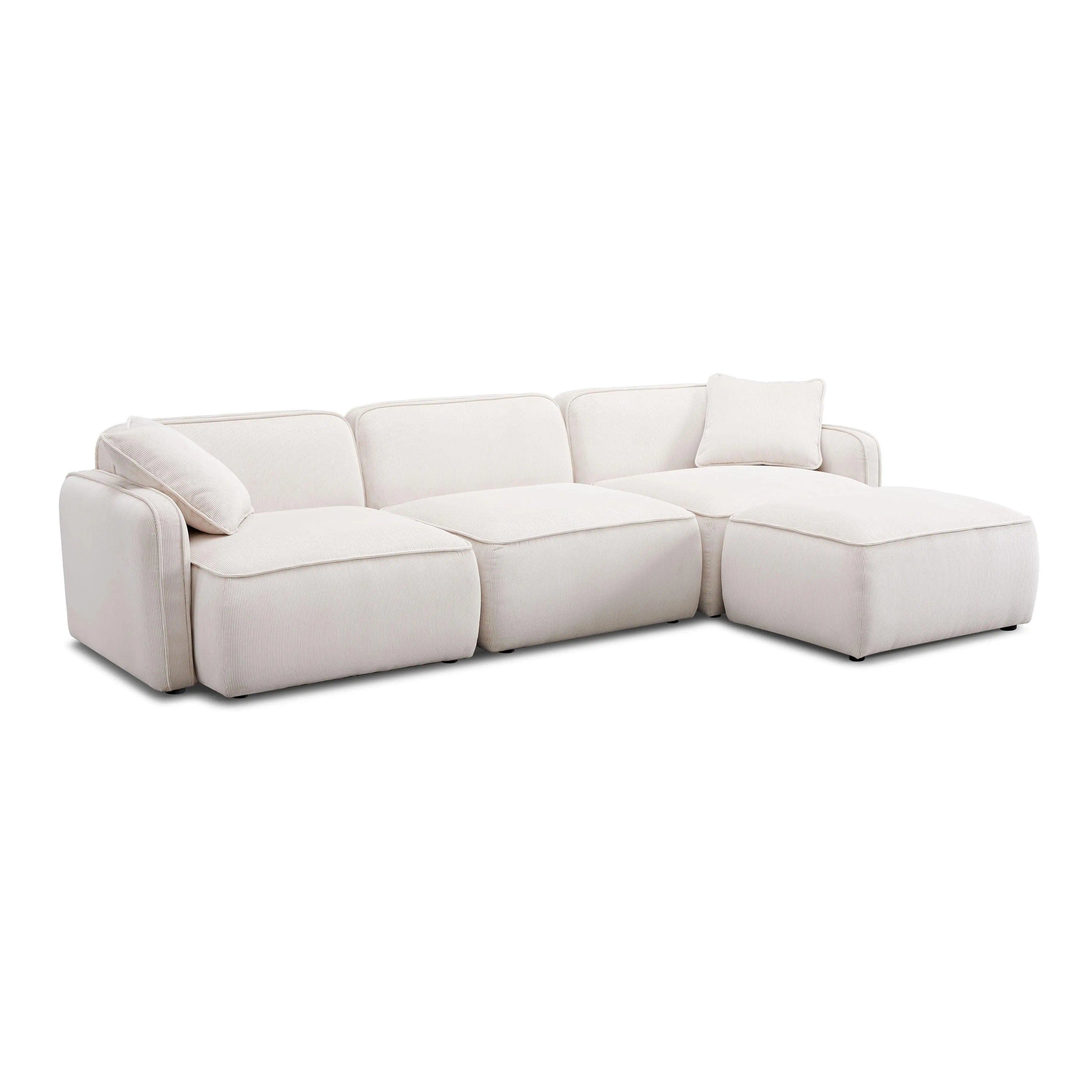 Travie 4-Piece Performance Corduroy Velvet Modular Sectional Travie 4-Piece Performance Corduroy Velvet Modular Sectional