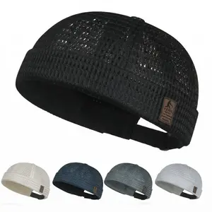 1/2 Pack Men's Breathable Brimless Hat - Lightweight Mesh Cooling Skull Cap Summer Beanie for the Outdoors