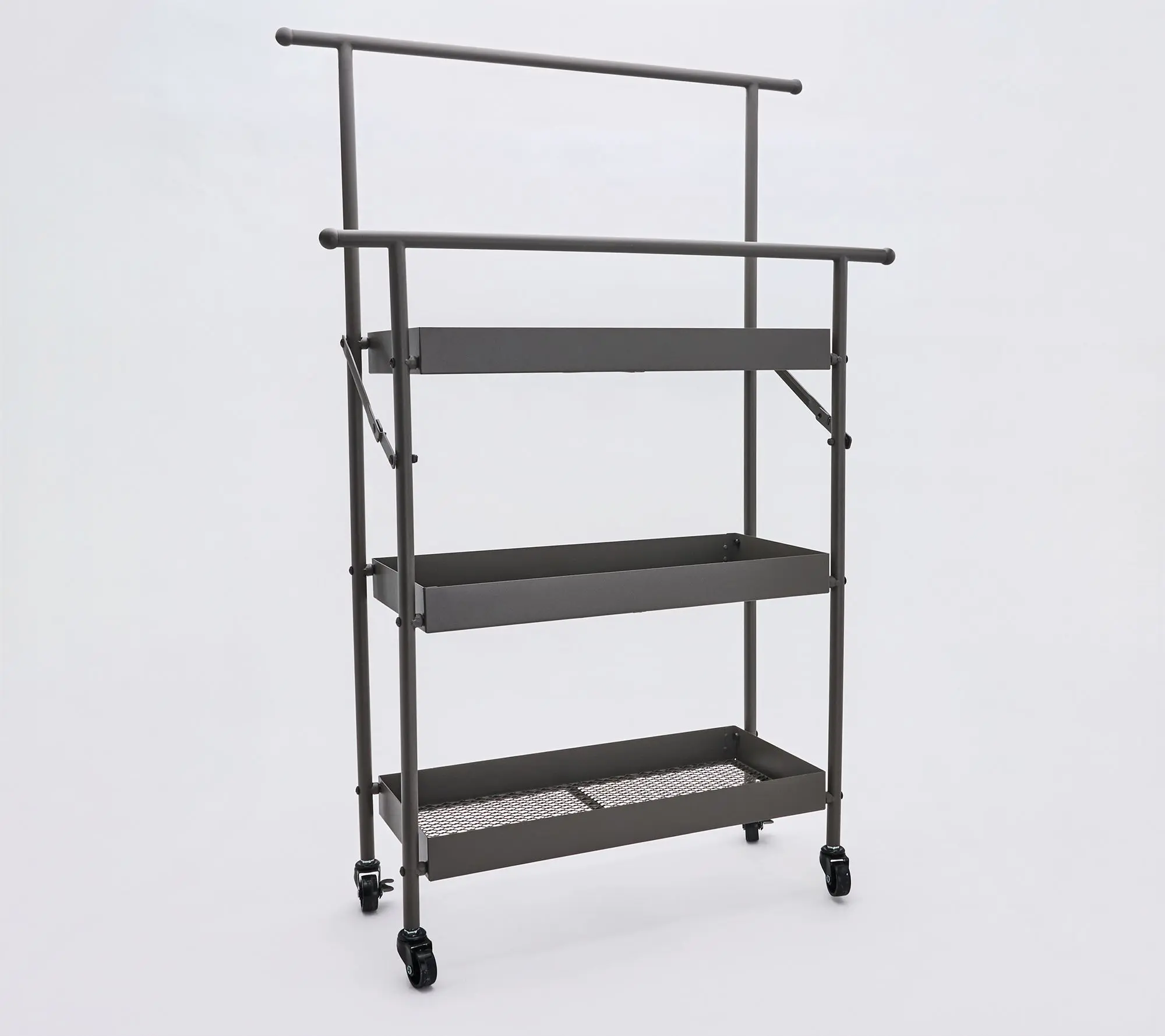 Home Reflections Three Tier Collapsible Bathroom Cart