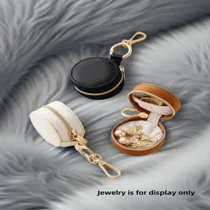 Portable Mini Jewelry Storage Box, Simple Jewelry Box, Travel Jewelry Organizer, Jewelry Display & Organizer for Earrings, Rings, Travel Accessories, Travel Essentials