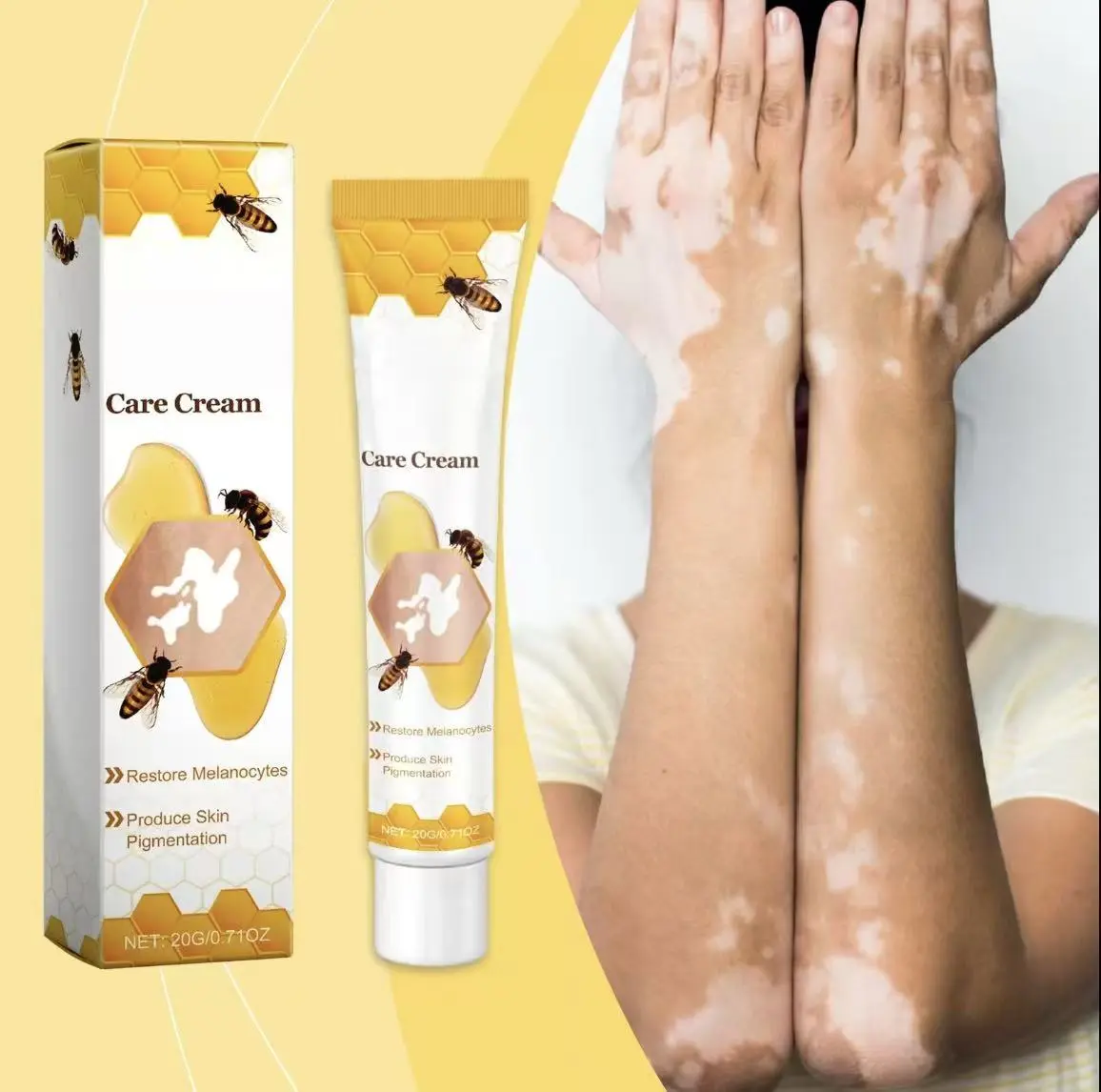 Bee Venom Care Cream for Even Skin Tone & Gentle Skin Care, Hydrating Brightening Body Moisturizer, 20g