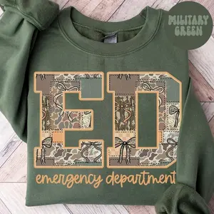 Emergency Department Sweatshirt, ER Nurse Crewneck, Cute Team Nursing Shirt, ED Nurse School Jumper, Cozy Graduation Gift For Nurses