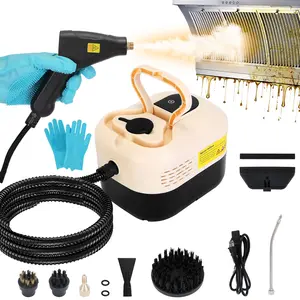 Handheld Steam Cleaner, 1500W High Temp & Pressure Fast Heat, 6 Adjustable Steam Levels, 1200ML Large Tank Dual Control with Digital Display, 11-in-1 Cleaning Kit for Home, Kitchen, Car, Floors