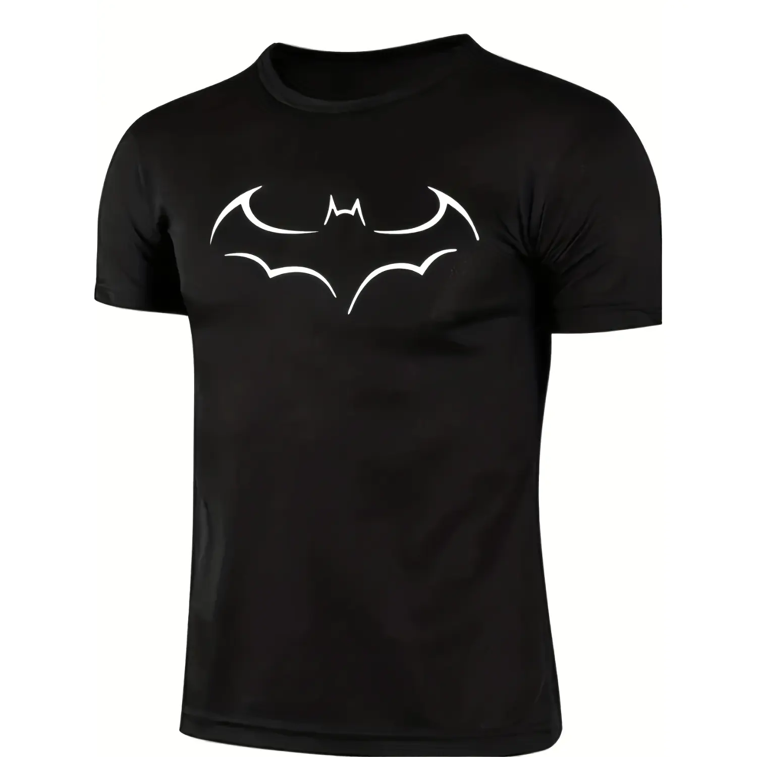 mens  t shirt fashion bat print mens short sleeve t shirt summer new mens casual t shirt black -1 t shirt