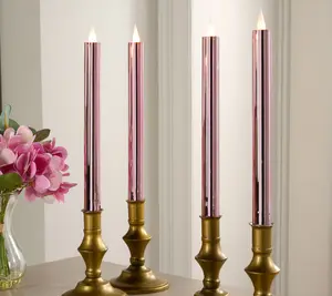 Set of 4_10" Candle Light High Shine Tapers by Valerie