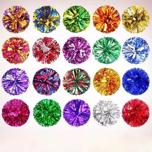 A Pair Cheerleader Pom Poms 30cm Cheerleading Pompoms Ring Style Team Sports Pompom Girls Game Big Match Cheering Hand Flower