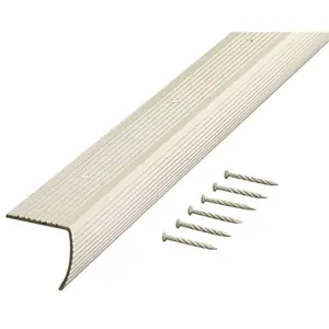M-d Products 72in. Silver Fluted Stair Edging 78105, 72 In, Fluted Edge