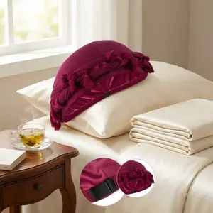 Men's and Women's Satin Lined Durag Head Wrap Skull Cap - Pre-Tied Tassels Braid Beanie Vintage Twist Bonnet Halo Turban for Protective Styling Comfortable Breathable Fabric Perfect for Daily Wear and Hair Care