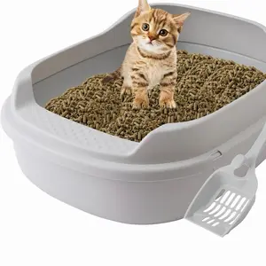 Pellet Cat Litter Box (Grey) - Perfect for Pine Pellets, Efficient Sifting System for Cats, Easy-to-Use Litter Box for Pellets