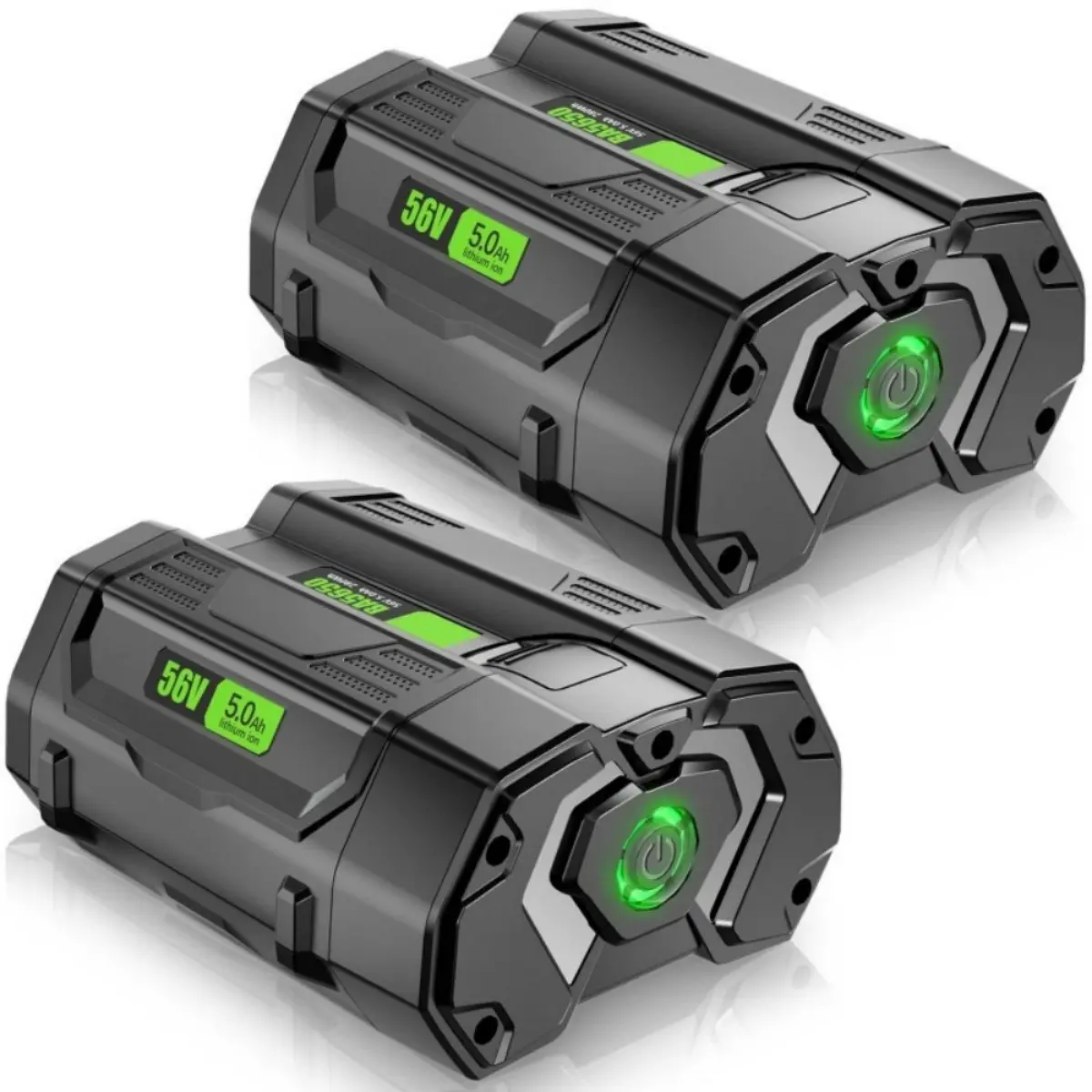 2 Pack BA5600T 56V 5.0Ah Battery Replacement for EGO 56V Battery Compatible with EGO 56V Power Tools (Lawn Mower Leaf Blower Chainsaw)