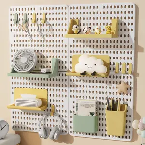 🛠️ The Ultimate Dorm Room Hack! ✨ Damage-Free Pegboard Wall Mount Organizer | Customizable Modular Shelf for Desk & Room Decor
