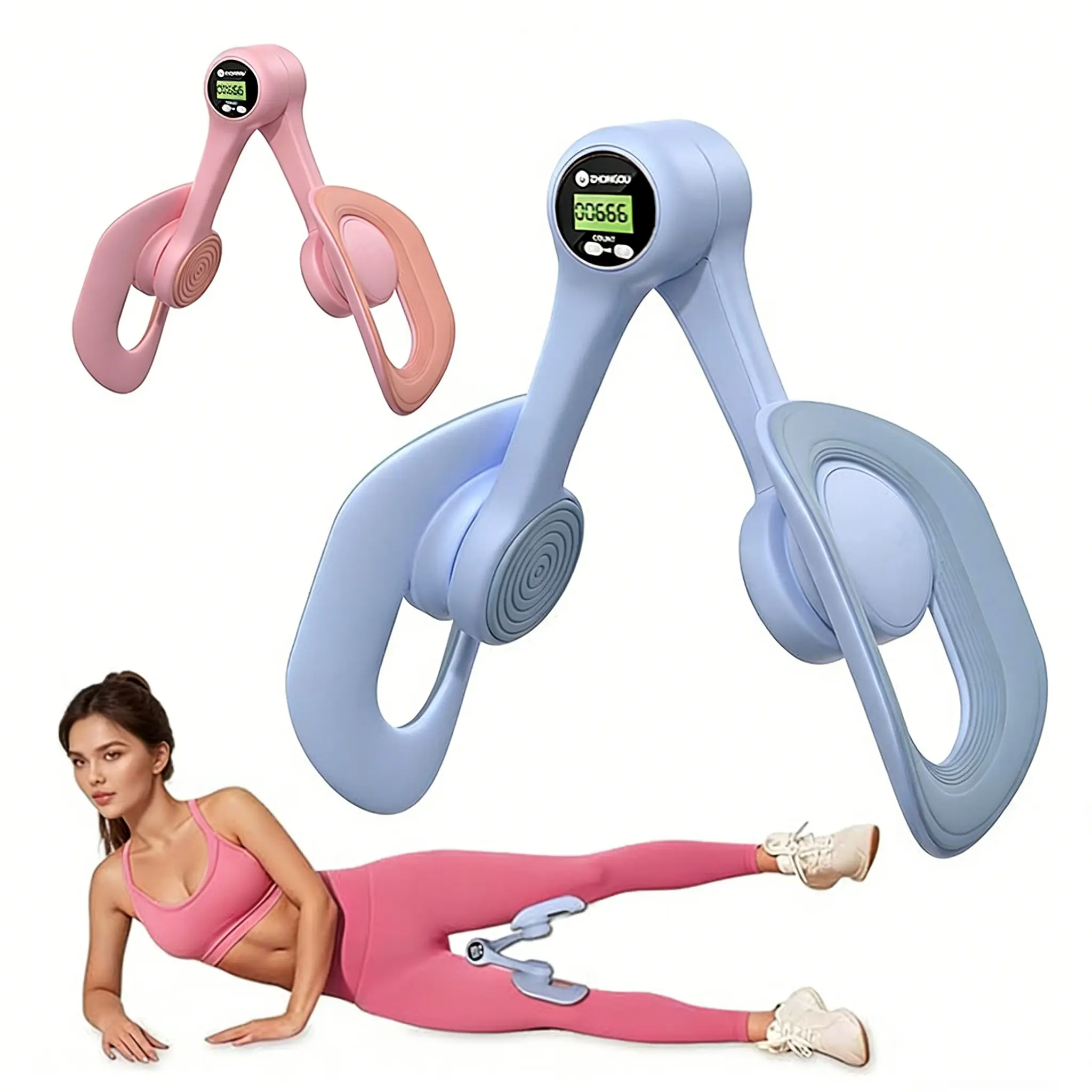 Upgraded Smart Thigh Trainer for Women with Smart Counting, Pelvic Floor Exerciser with 360° Rotation for Versatile Gym Workouts