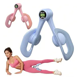 Pelvic & Thigh Trainer, Upgraded Smart Inner Thigh Exerciser with Digital Counter, Adjustable Resistance, Non-Slip, Portable Workout Tool