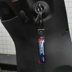 Creative Design Car Keychain, Durable Heavy Duty Keychain with Wrist Lanyard, Perfect for Motorcycle & Car Enthusiasts, Keychain Wristlet Strap