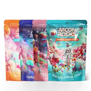 Moon Rocks Fruit Candies in Four Flavors - Juicy Burst Gummies & Natural Fruit Juice Snack Bonbon - Peachy, Cosmic, Astral, Sour Colorful Comets
