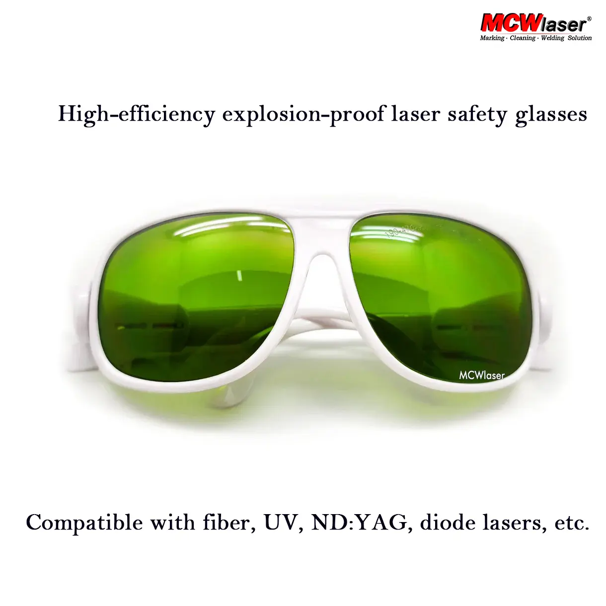 MCWlaser OD6+ Laser Eye Protection Glasses, Anti-Impact Scratch-Proof Goggles for UV, Diode & Fiber Lasers, Elegant Wrap Design with Case, Premium Safety Gear for Small Business & DIY Makers.