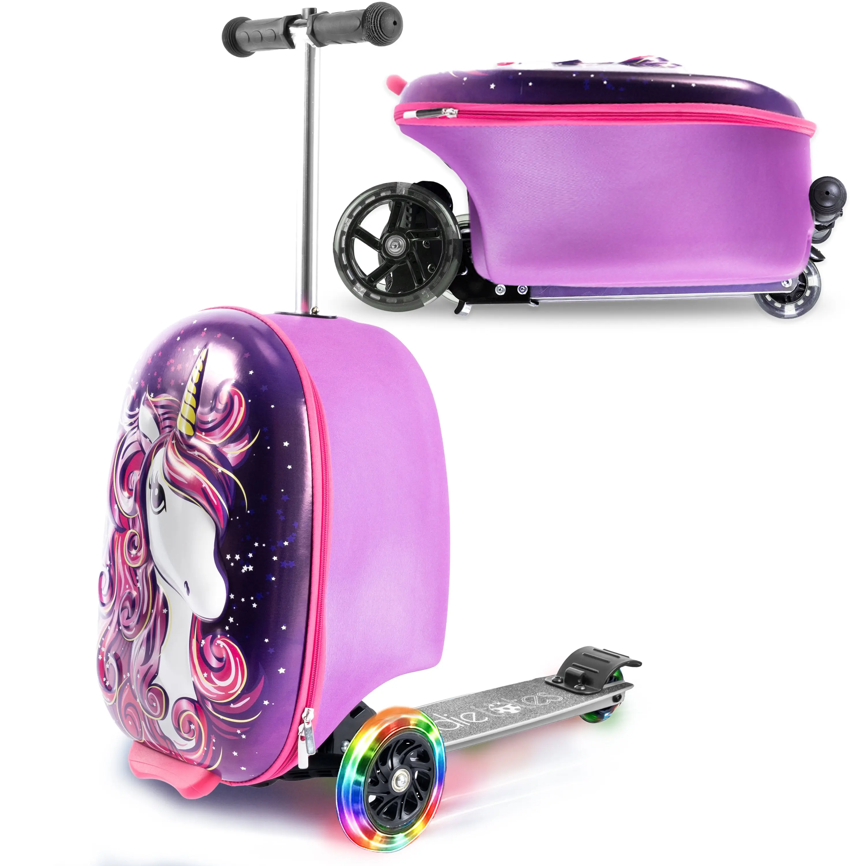 Unicorn Kids Carry-On Scooter Luggage