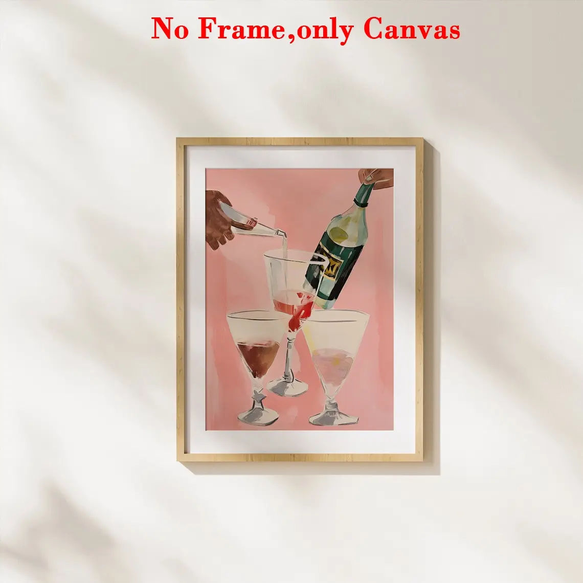 1 PC, wall art, vintage poster, Classic Prints, colorful cocktail illustration, painting, modern art, wall art, fun, bedroom decor, living room decor, Canvas Art, unframed