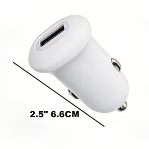2.5" Compact USB Car Charger, Single-Port Fast Charger, Universal Car Power Adapter for Smartphones & Electronics