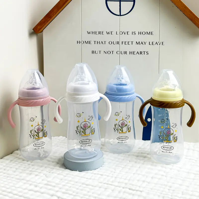 Pretty Baby Bpa Free 6.09/10.15OZ Baby Anti-Gas PP Wide-Neck Bottles With Large Capacity, Newborn Baby
