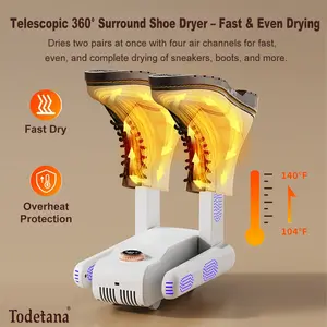Shoe Dryer & Boot Dryer With Deodorizer Shoe-Friendly Technology, Shoe Warmer With Heat Blower Fan, Dries 6 Shoes At Once And Odor Removal Ideal For Ski Shoes, Boots, Gloves, And Hats-Dryer Parts/clothes Dryer Shoe Racks
