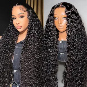 13x6 Curly Wave Lace Front Wigs Human Hair 12A Raw 180 Density hd curly Curly Human Hair Lace Frontal Wig for Women