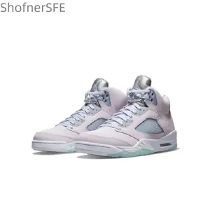 Pink Retro Anti-Slip Wear-Resistant Basketball Shoes for Men Comfortable and Durable Design