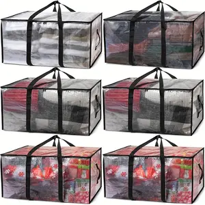 Extra Large Moving Bags Set, Durable Zippered Storage Containers with Backpack Straps & Zipper Handles, Ideal for Movers, Dorms, Christmas Decorations, Space Saver Bags