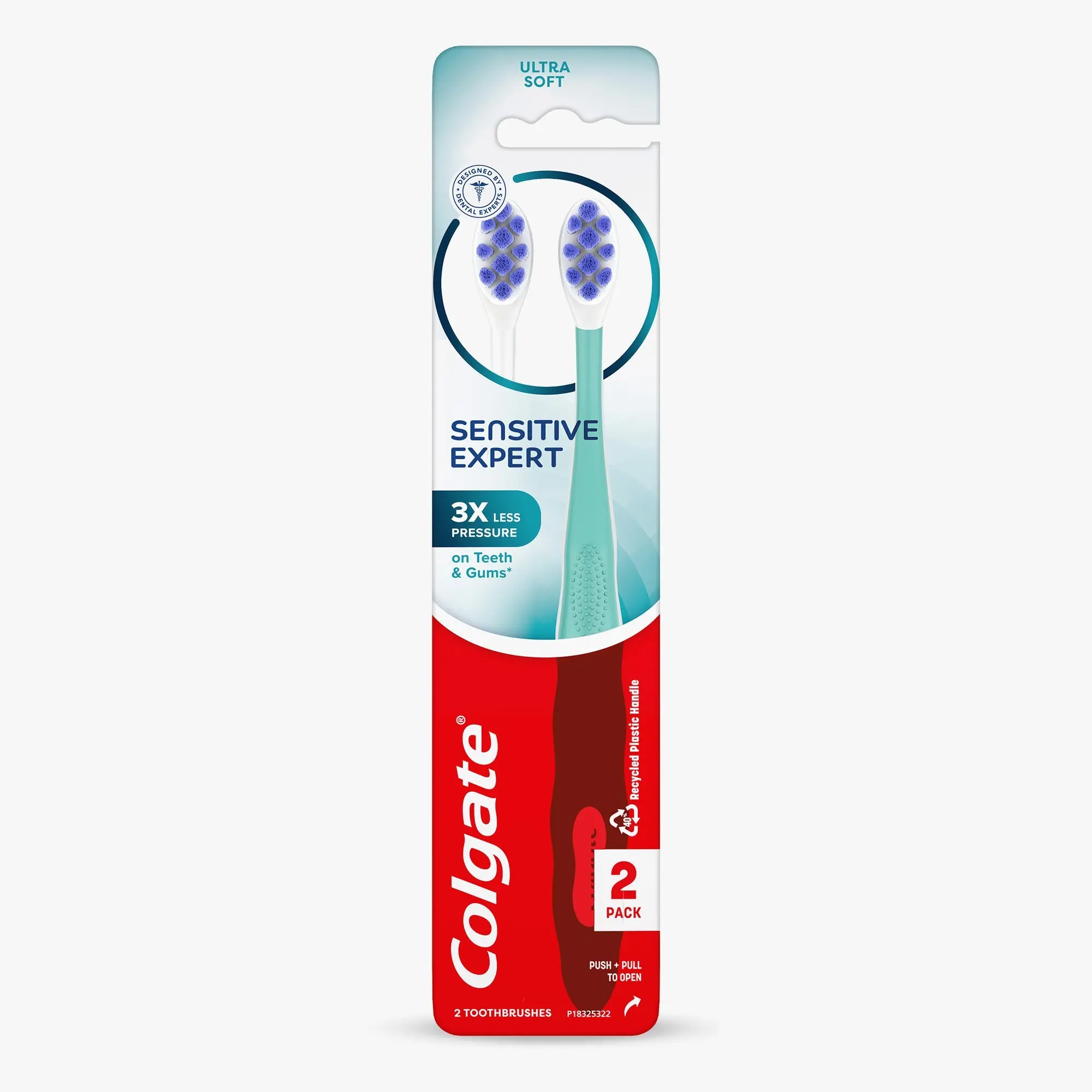Colgate Sensitive Expert Ultra Soft Sensitive Toothbrush, 2 Pack