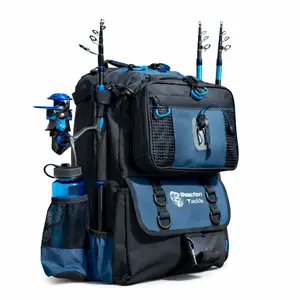 1000D Fishing Backpack with Detachable Bait Binder - Waterproof Tackle Bag - Reaction Tackle