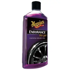 Meguiars High Gloss Tire Gel, 16 Ounce,tire shine gel,high gloss finish,rich dark black look,long-lasting shine,advanced polymers,endures through rain and washes,no overspray formula,no runs drips,even tire coating,car detailing,tire protectant,easy apply