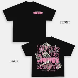 Give Me Money Hip Hop Streetwear T-Shirt Unisex Y2k Clothing Vintage Graphic Tees Top Oversized