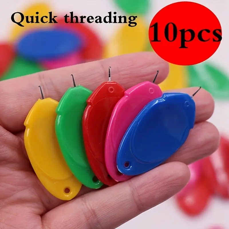 10 pieces of color automatic thread threading machine, convenient for manual sewing - fast and accurate multi-color threading tool