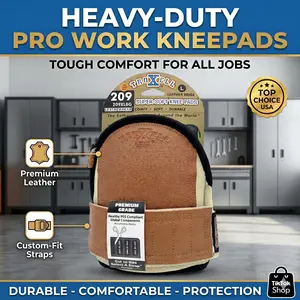 TROXELL USA SuperSoft Leatherhead Work Safety Kneepads for Home Improvement, Security & Safety Tasks