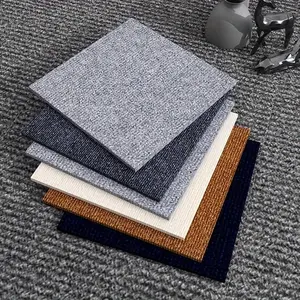 Self-adhesive Floor Carpet, 10/20/30pcs Area Rug, Low Pile Rug, Easy To Cut Square Rug for Office Use, Household Rug for Home Living Room Bedroom