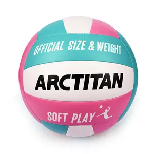 Beach/Water/Sand Volleyballs, Outdoor/Indoor Official Size, Soft Touch Volleyball for Beginners, Cute Volley Ball for Girls/Kids/Youth, Ideal Gifts with Pump for Backyard, Pool, Middle School
