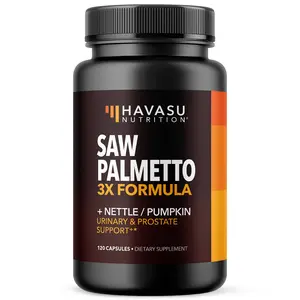 Saw Palmetto Supplement 2-Month Supply - Healthcare Formula with Nettle & Pumpkin Seed for Prostate, Urinary Health & DHT Blocking Support - 120 Count