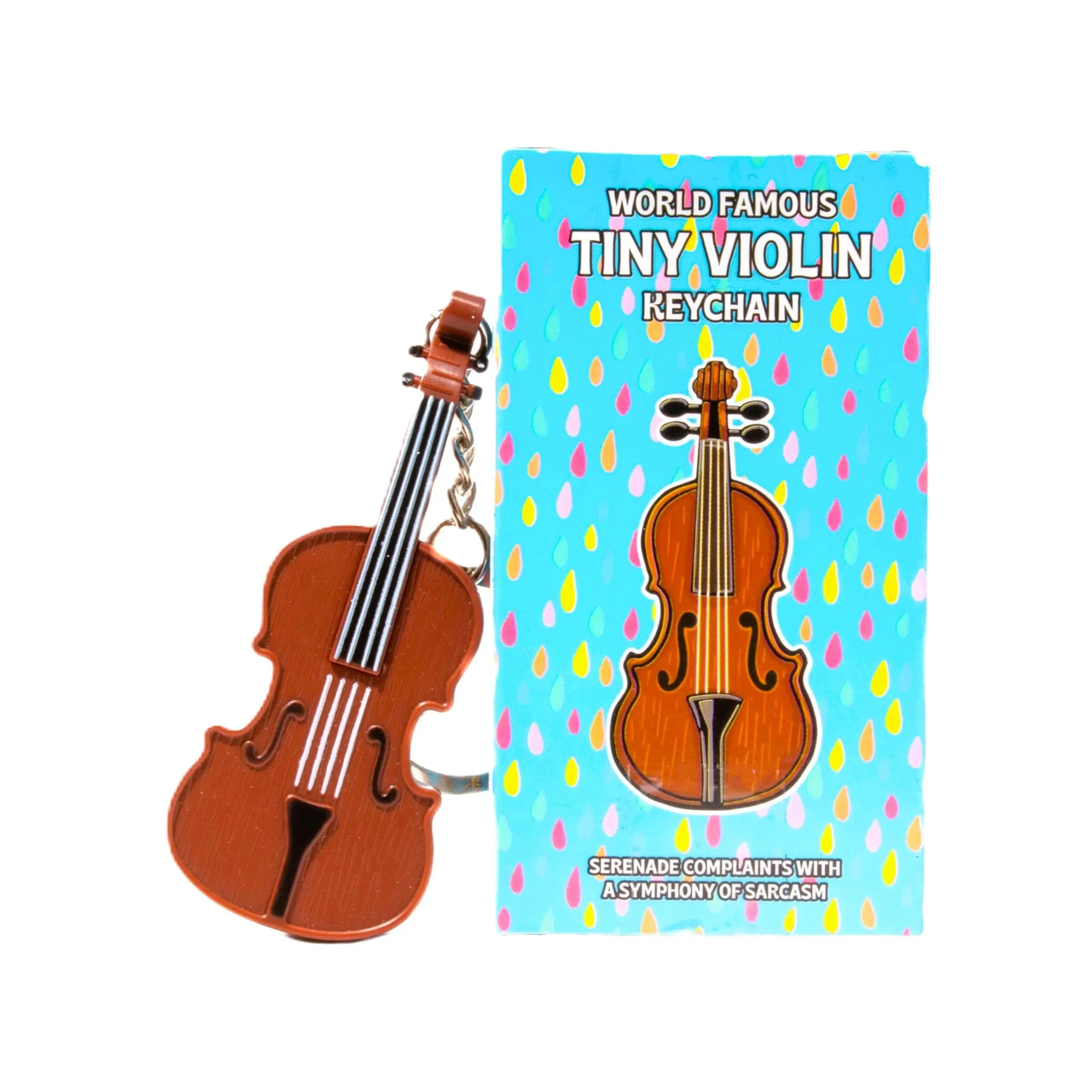 World's Smallest Violin - Sad Music Pocket-sized Tiny Keychain Symphony Of Empathy Plays A Touchingly Song Silly Gag Gift To Playfully Pluck Heartstrings