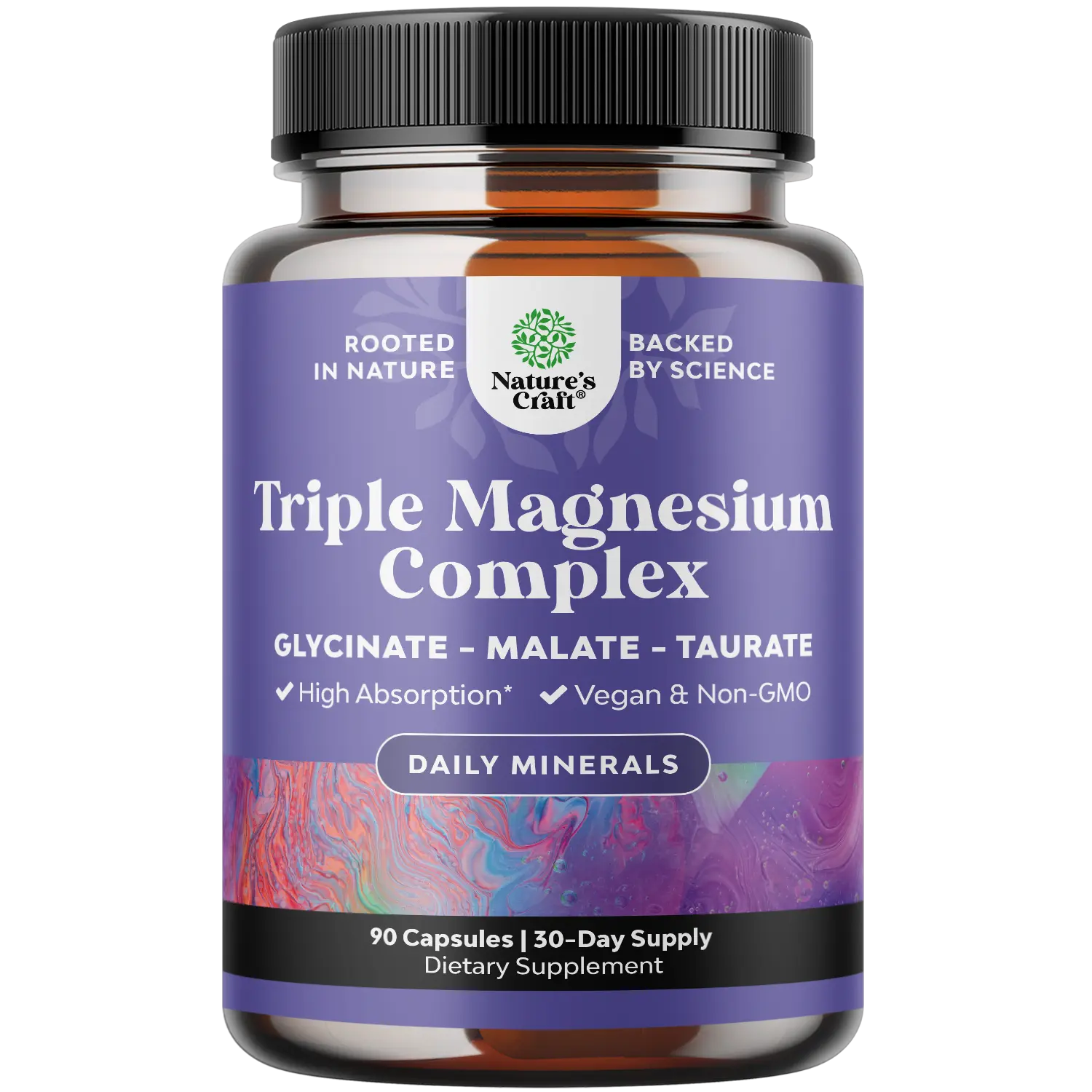 Nature's Craft Triple Magnesium Complex - for Muscles, Energy Support & Heart Health