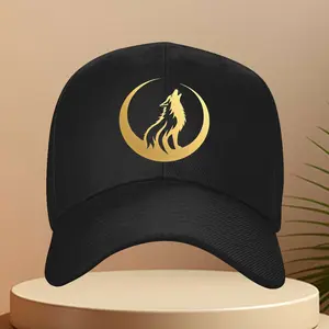 Free Express 1Pc Wolf & Moon Wilderness Baseball Cap For & - Wolf Howling Moon, Solid Color Outdoor Hat Suitable For Golf, Travel, - Durable Lightweight Unisex Cap, Hand Washable Or Dry Cleanable