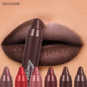 6pcs/set Waterproof Matte Intensely Pigmented Lipstick Pen Smooth Texture Lipsticks Long Lasting Smudge-Proof Lipstick Crayon Perfect for Holiday Dates