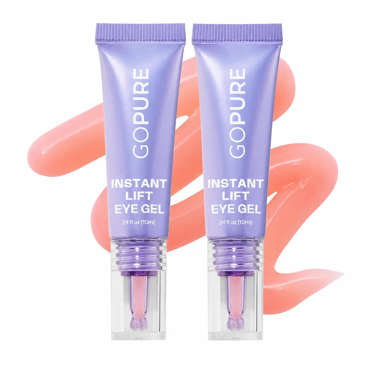 2 Pack GOPURE Instant Lift Eye Gel - For the look of Puffiness & Bags, Wrinkles, Fine Lines and Dark Circles, Anti Aging Skin Care for Men & Women with Collagen Targeting Biotech Under Eye Brightener