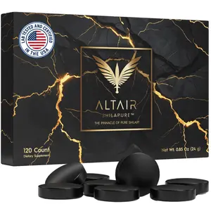 Altair Shilapure 100% Pure Shilajit Tablets | 24,000MG | More Effective Than Resin & Capsules | 85+ Trace Minerals from 17,000 FT | Lab Tested for Purity | 120 Tablets | 4 Month Supply Healthcare Natural