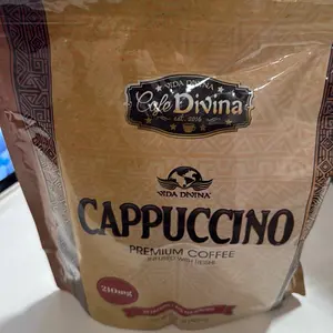 Vida Divina Cappuccino - Premium Coffee Infused with Reishi 210mg - 20 Individual Sachets - Non-Dairy Creamer - Organic Arabica Coffee - Rich & Mellowed Taste - Great for Iced Treats