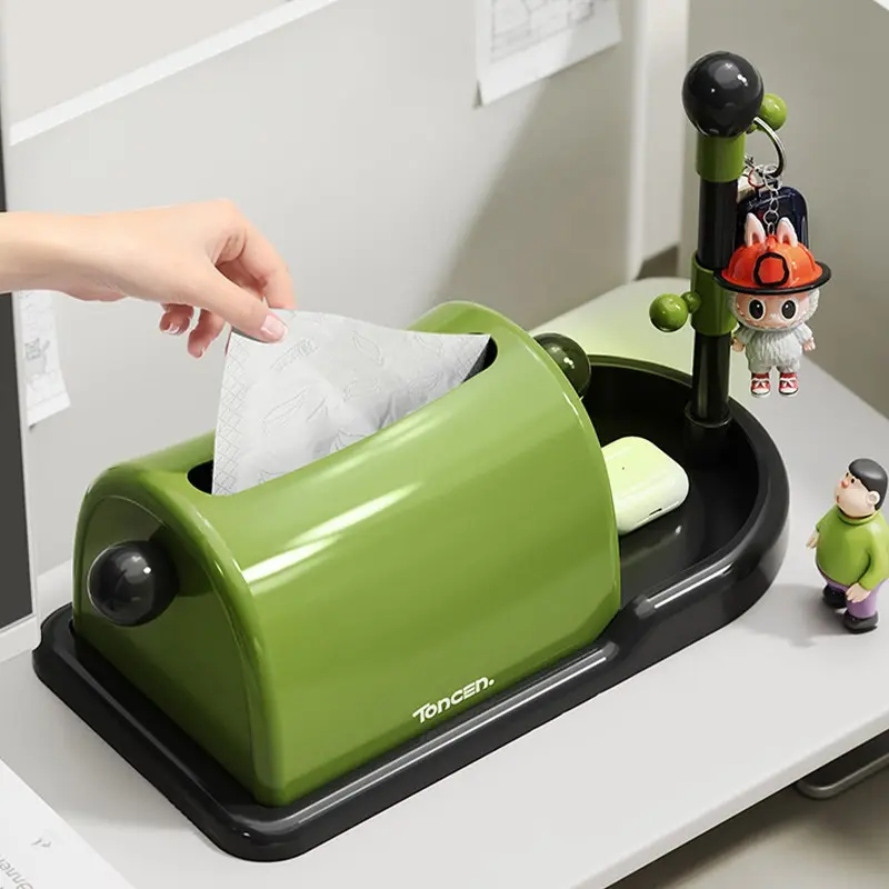 Multifunctional Desktop Tissue Box, Bedroom Napkin Storage Holder, Toilet Paper Dispenser, Bathroom Hygiene Organizer