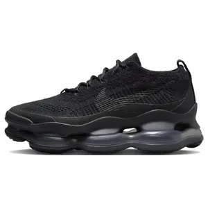 Nike Air Max Scorpion Flyknit 'Triple Black' - Flyknit Upper Swoosh Design Comfortable Stylish Men's Casual Sports Shoes with Full-Length Air Max Sole Trainer